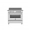 Bertazzoni HER95I1EXT2 Κουζίνα 86lt με Επαγωγικές Εστίες Π89.5εκ. Inox